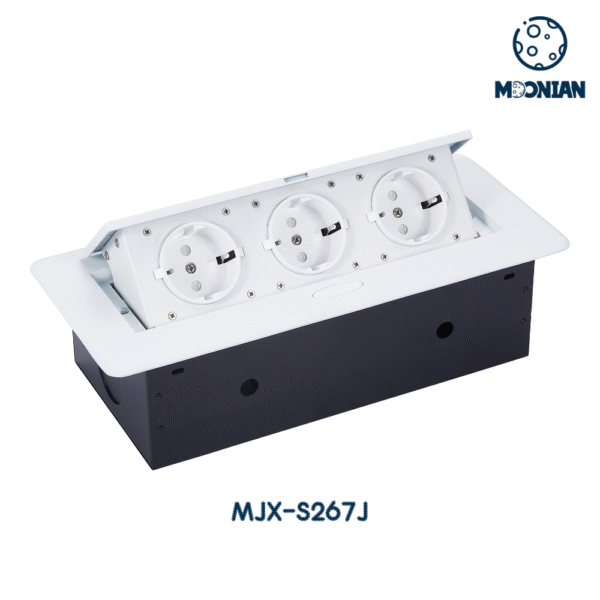 Table Outlet White Desktop Socket Power OEM Customized Available China Supplier | Moonian