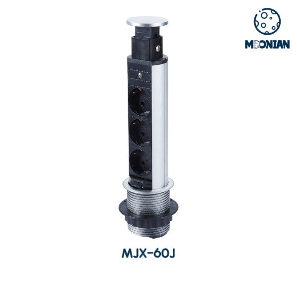 Pull Pop Up Electrical Outlet Retractable Socket for Countertop With 3 AC Outlet