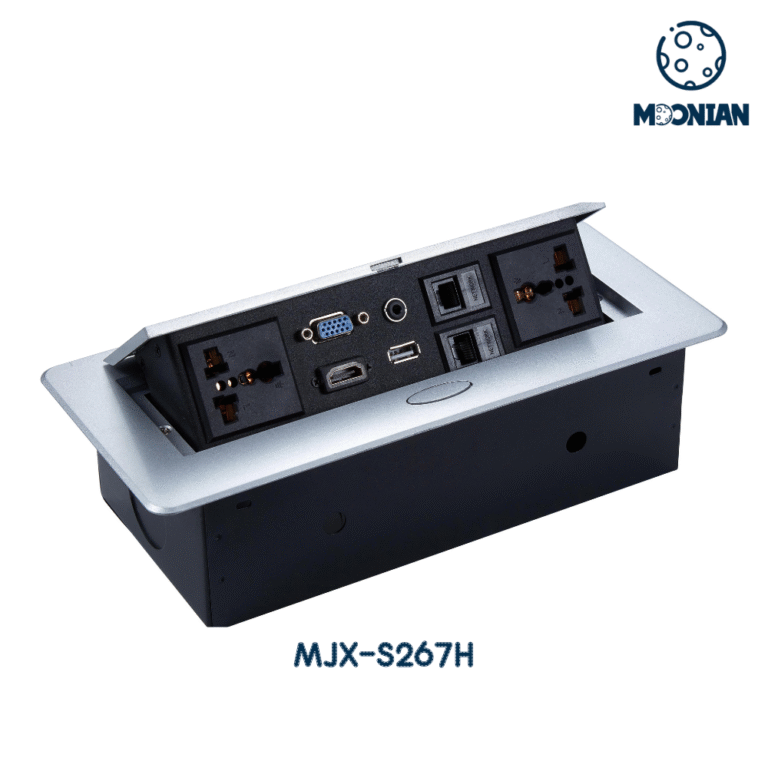 Pop-up Desktop Socket with AC Outlets+USB +RJ45 Network+Tel+VGA+HDMI