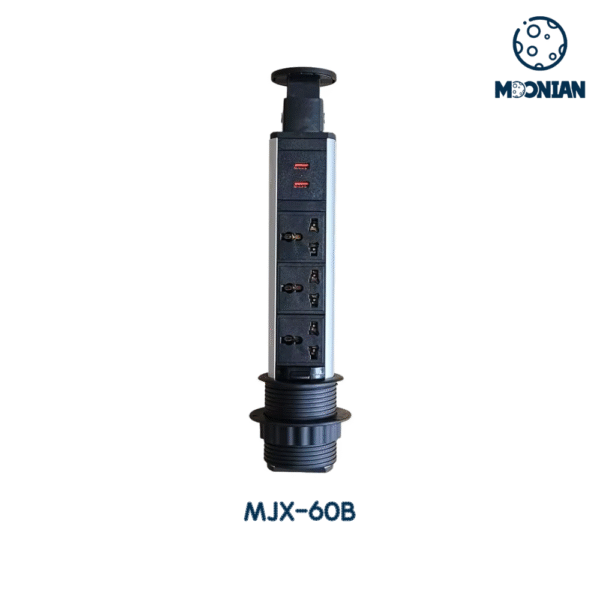 Pull Pop Up Socket Retractable Electrical Outlet for Countertop With 3 AC Outlet + USB A+A