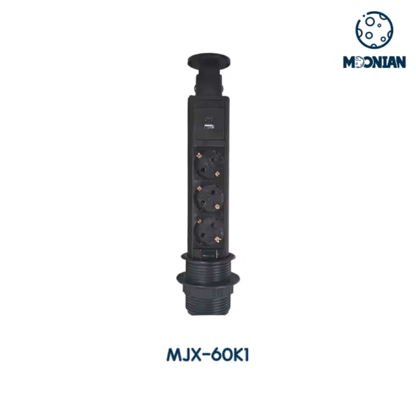 Pull Pop Up Socket Retractable Electrical Outlet for Countertop With 3 AC Outlet + USB Type A+C