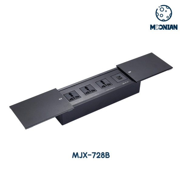 MJX-728B Sliding Cover Socket Two-side Desktop Socket MJX-728B