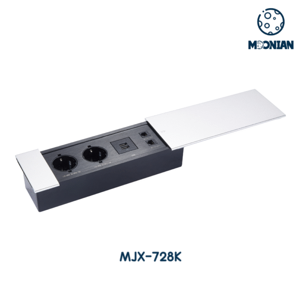 Single-side Open Sliding Cover Desktop Socket MJX-728K