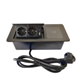 Pop-up Desktop Socket with Wireless Charging S238C Black