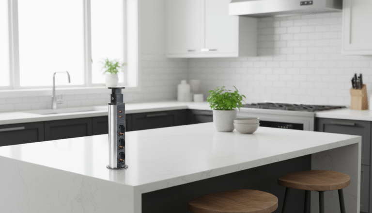 Maximizing Kitchen Island Functionality: A Guide to Pop-Up Outlet Placement