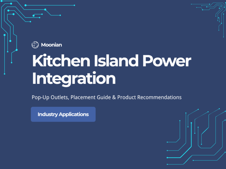 Pop-up socket installed in modern kitchen island countertop showing flush aluminum finish and USB-C port