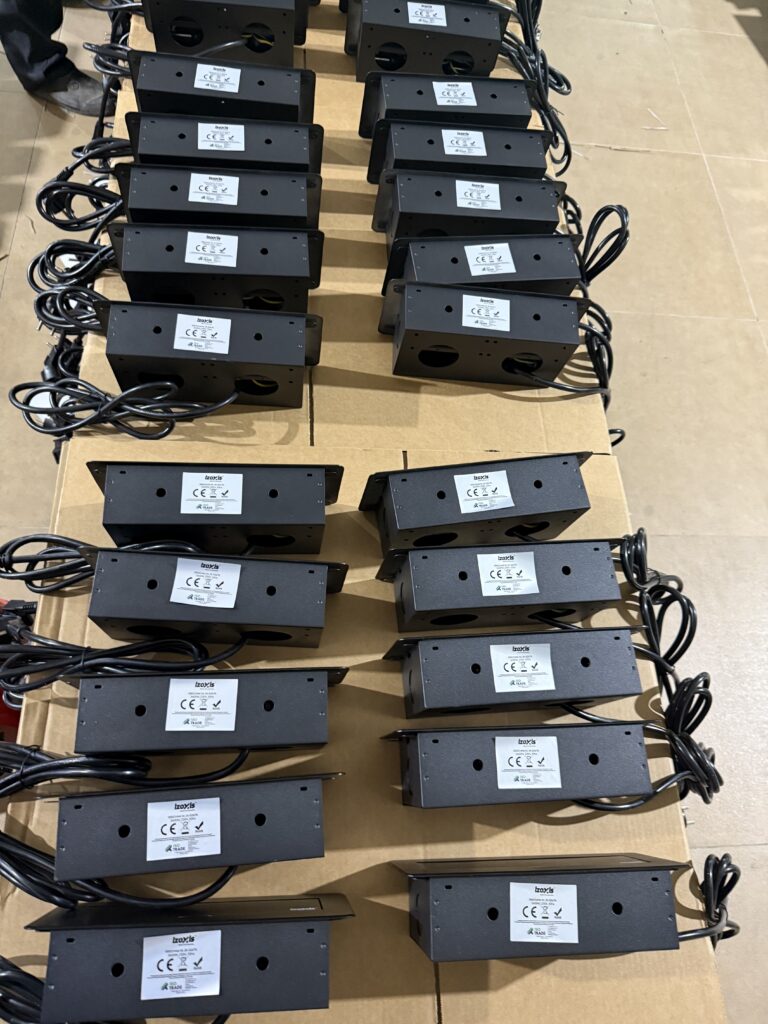 Moonian pop-up desktop socket production facility in Gaoyao District Zhaoqing Guangdongv