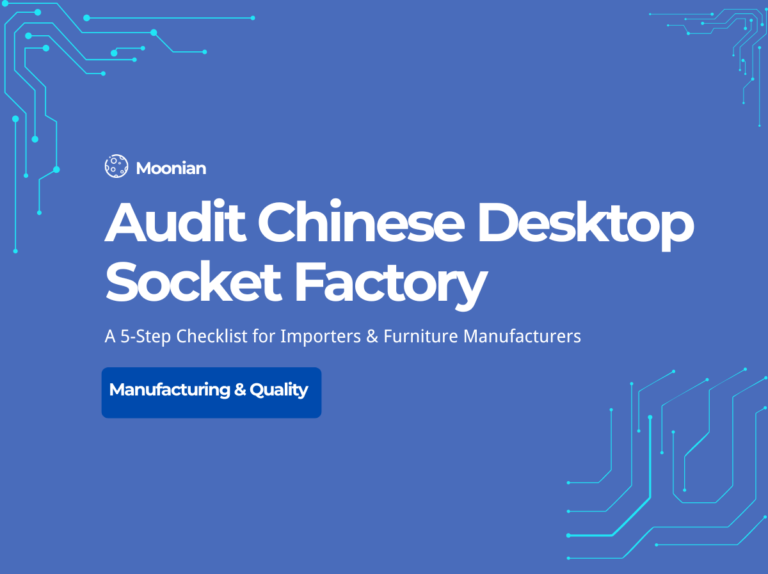 Moonian pop-up socket factory warehouse — finished units ready for pre-shipment quality inspection