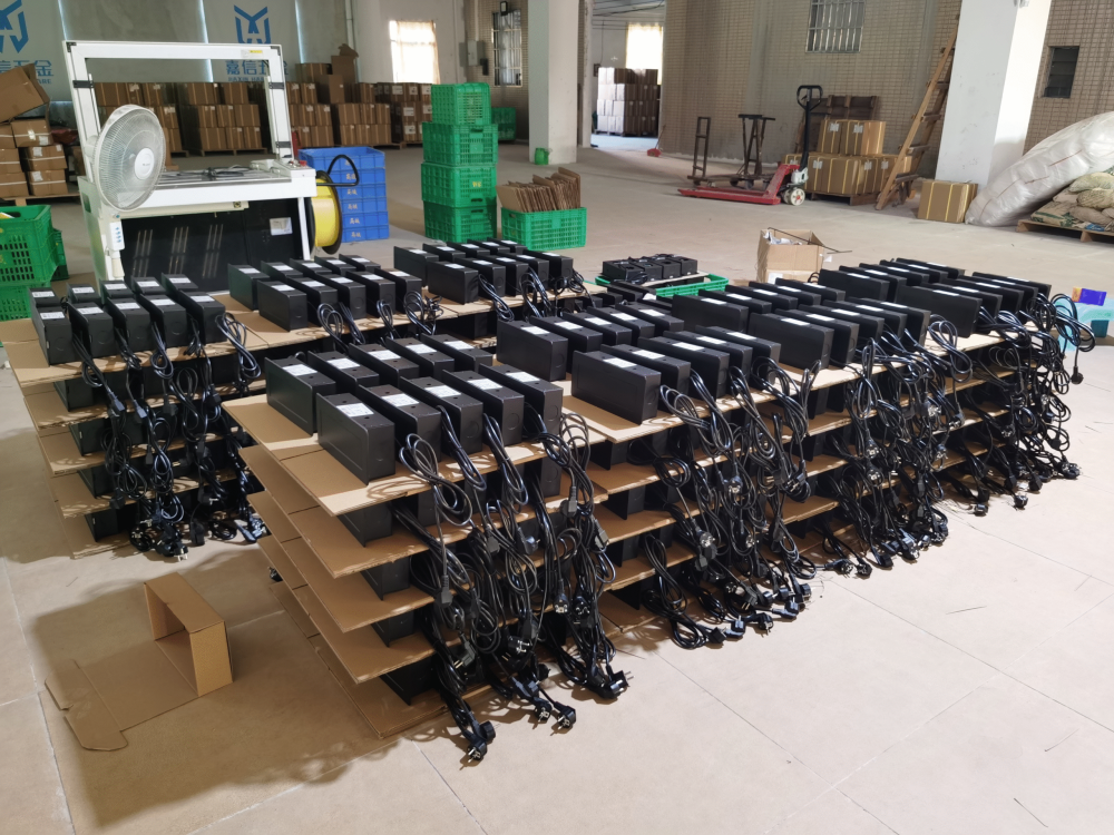 Moonian pop-up socket factory warehouse — finished units ready for pre-shipment quality inspection